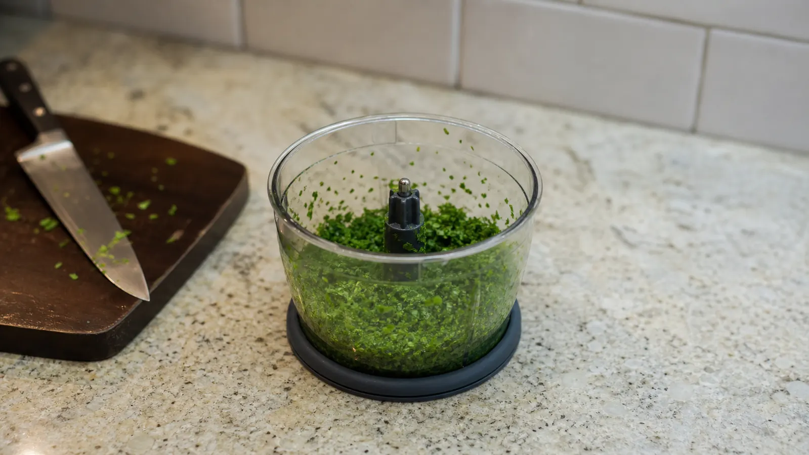 How to Chop Herbs and Garlic Fast With a Mini Food Processor
